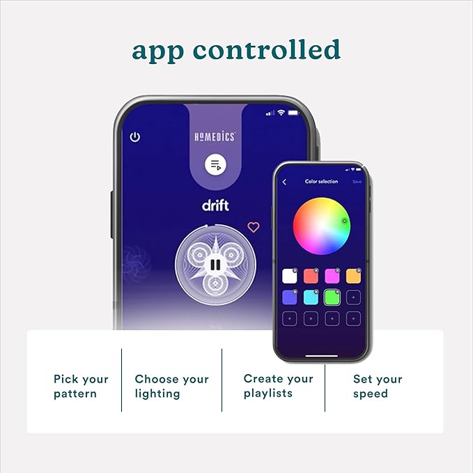 Homedics Drift Sandscape, Perpetual Motion Machine, Zen Garden, Meditation Accessories, Decorative Sandscape, Bluetooth, iOS, Android, by Homedics (16 Inch (Medium), Black)