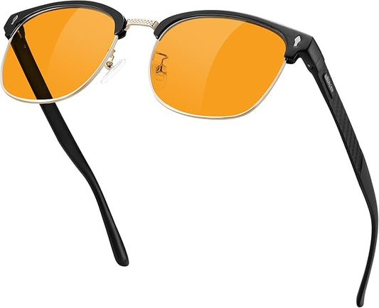 BIRCEN Blue Light Blocking Glasses: Al-Mg Metal Bluelight Computer Clear Glasses for Men Women Anti Eyestrain Office Home