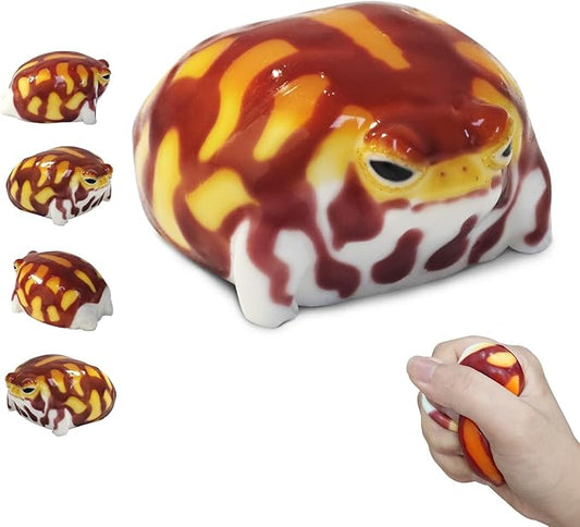 Taba Squishy Desert Rain Frog, Cute Animals Toys for Kids & Adults, Kawaii Stress Relief Fidget Sensory Toys, Soft Silicone Squeeze Gifts for Children, Teens, and Adults