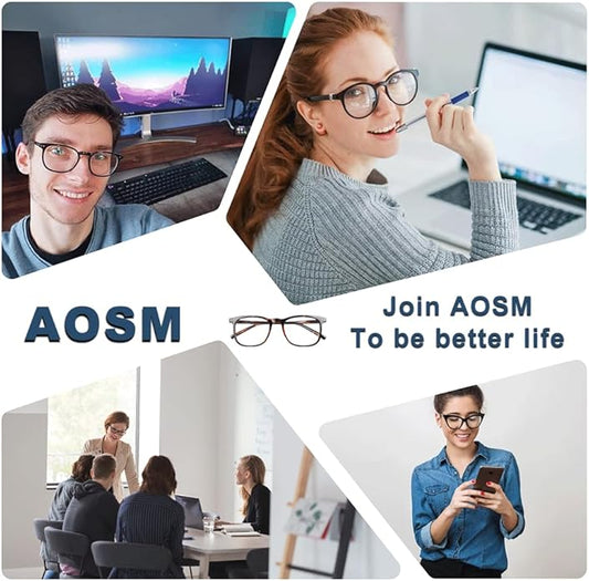 Blue Light Blocking Glasses, Blue Blocker Computer Glasses for Men Women, Anti Glare 400 UV & Eye Strain Fake Square Glasses