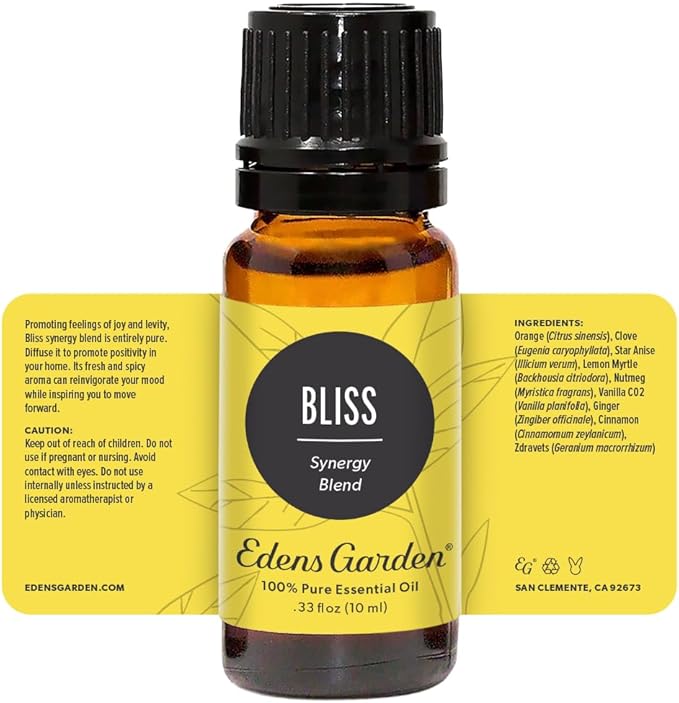 Edens Garden Bliss Essential Oil Blend- 100% Pure Premium Grade, Undiluted, Natural, Therapeutic, Aromatherapy, The Best for Diffusing, Candle, Laundry, Humidifiers 10 ml (.33 fl oz)