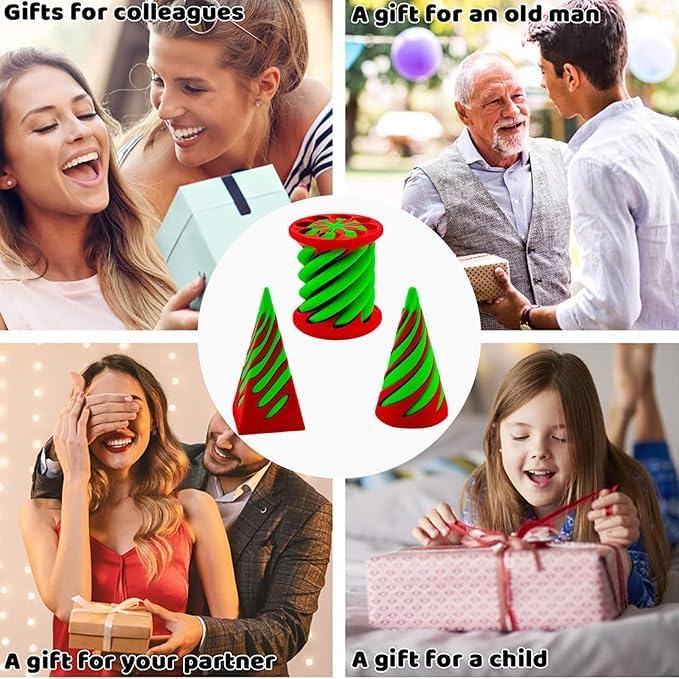 3 Packs Impossible Cone,Spiral Cone Fidget Toy,Impossible Cones passthrough Impossible Pyramid for Relaxing,Spiral Fidget Toy passthrough Impossible Cone,Birthday for Adults & Kids