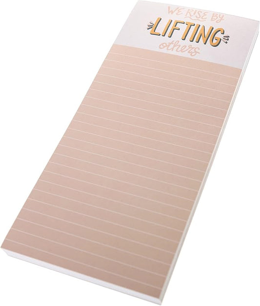 Graphique “We Rise” Magnetic Notepad | 100 Tear-Away Sheets | Grocery, Shopping, To-Do List | Magnetic Writing Pad for Fridge, Kitchen, Office | Lined Paper | Great Gift | 4” x 9.25”