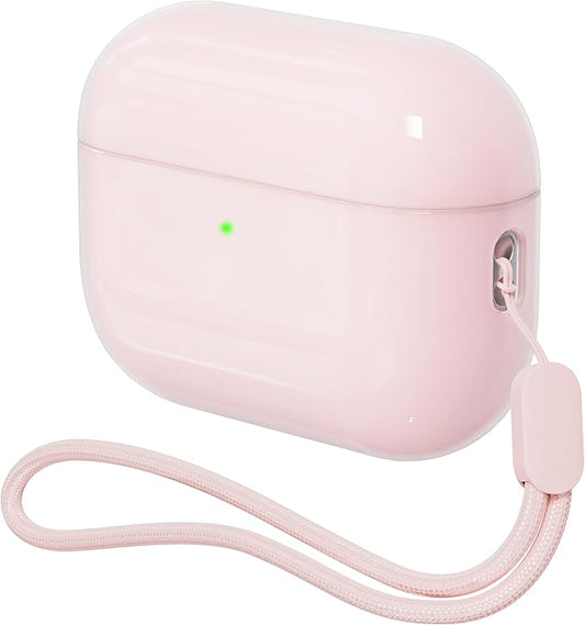 Case for AirPods Pro 3 Never-Sretch-Out DamonLight Shock-Proof Protective Semi Hard Silicone Case Compatible with Apple Airpods Pro 3rd Generation (Pink)