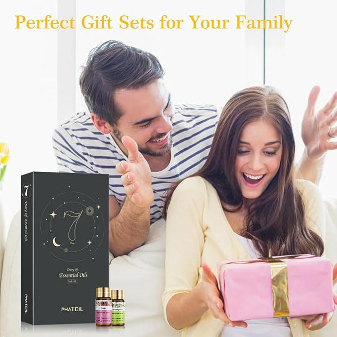 15PCS Essential Oils Gift Set - Premium Quality 100% Natural Pure Essential Oils for Aromatherapy Diffuser Yoga Home Office Soap Candle Making- 5ml/Bottle