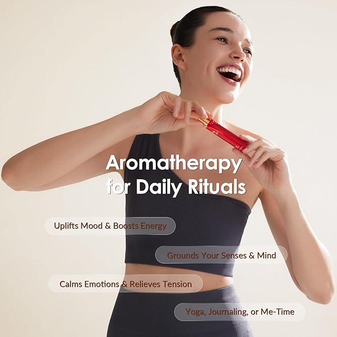 Essential Oil Roller Set – 5-Element Aromatherapy for Women – Botanical Skin & Mood Rituals with Squalane & Vitamin E – Calm, Clarity, Energy, Balance & Glow – 0.5 Fl Oz (Pack of 5)