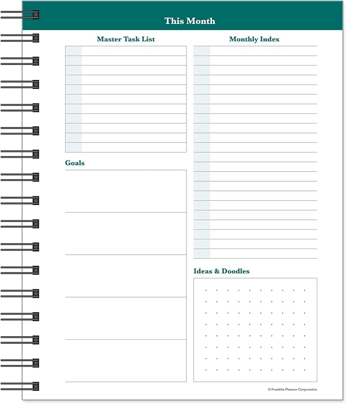 FranklinCovey - Undated Planner | Weekly - Wire-Bound Planner (7” x 8.5” X 1”)