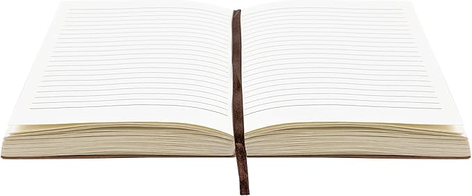 Moonster Lined Paper Refill Notebooks for Refillable Leather Journal – Eco Friendly Acid-Free & Tree-Free Recycled Cotton Sheets A5 Ruled Notepad 8.25 x 5.75 Inches w/ 160 Soft Pages & Bookmark