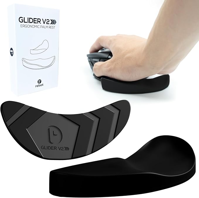 Glider V3 2025 - Ergonomic Gliding Palm Rest, Wrist Rest for Mouse, Sliding Wrist Pad That Moves with Your Mouse, Physician Designed for Carpal Tunnel Syndrome, Lightweight Wrist Rest