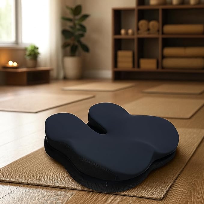 Seat Cushion Office Chair Cushions Car Seat Cushion for Driving Ergonomic Dual-Layer Seat Cushion Height Adjustable Ensures Optimal Comfort and Support, Soft and Firm