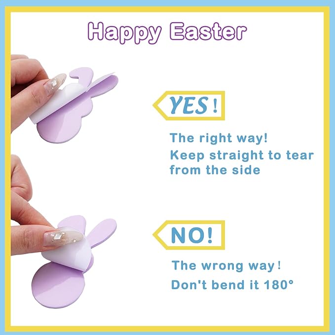 24 Pack Easter Bunny Sticky Notes Pastel Cute Bunny Sticky Notepads 6 Colors 3 x 1.5 Inch Spring Rabbit Colorful Sticky Memo Pads for School Classroom Party Decor Supplies, 480 Sheets