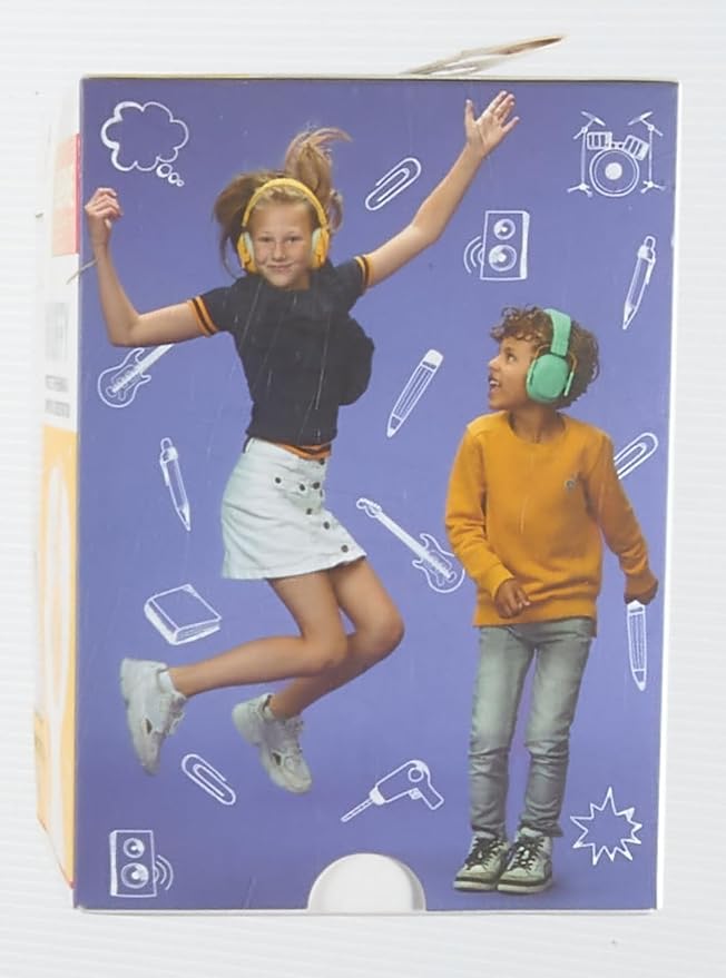 Alpine Muffy Kids - Hearing Protection - CE & ANSI Certified - Adjustable for Ages 3-16 years - Noise Cancelling Headphones - 25dB Sound Reduction Ideal for Protection and Concentration Aid - Yellow