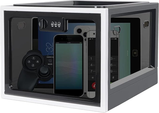 Lalifebuss Medicine Lock Box, Medication Lockable Container for Refrigerator Food Safe Locking Box Tablet Phone Locked Box for Kitchen Home School and Office Safety