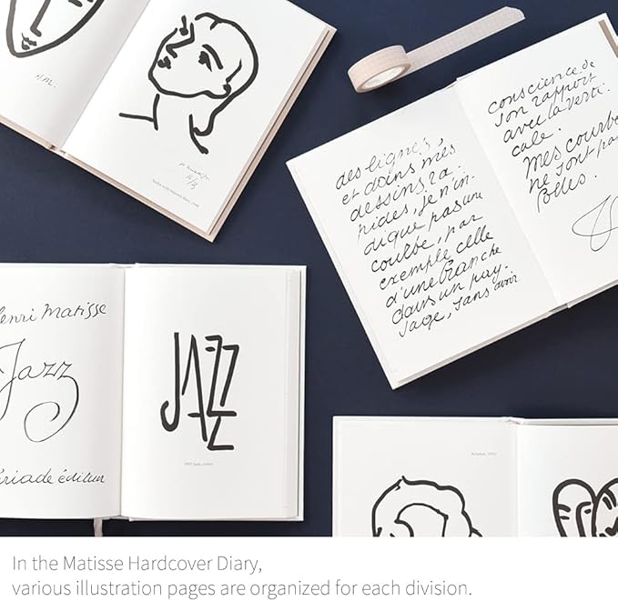 Monolike Hardcover Henri Matisse Diary, HENRI MATISSE JOURNAL Ⅱ - Academic Planner Weekly & Monthly Planner