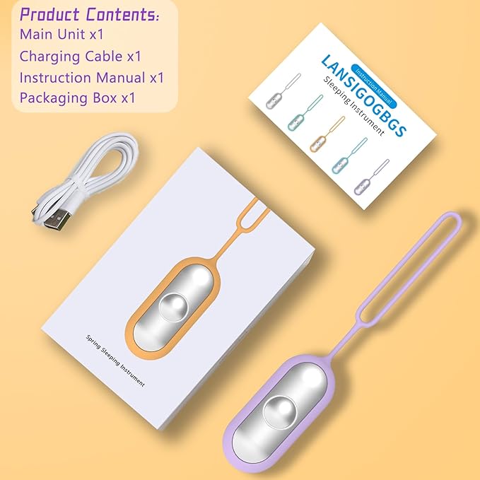 Brain Massage Adjust Heart Rate,Headache Focus Attention,Small and Easy to Carry,Improve Deep Sleep (Light Blue)