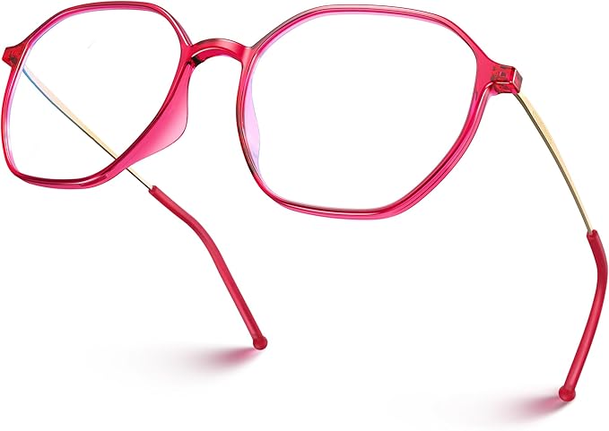 VISOONE Lightweight TR90 Blue Light Blocking Glasses Frame with Anti Glare Eye Protection for Women and Men RANE