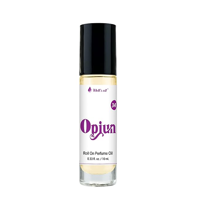 Well's Oil Roll-On Perfume Oil (Opiun) | Aromatic & Floral Notes | Long-Lasting | Paraben-Free | 0.33 Fl Oz / 10 ml