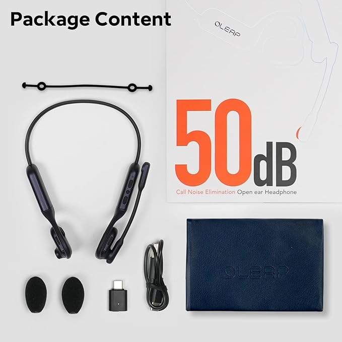 Pilot P200b Pro Wireless Headset with Mic for Work, 50dB Noise Cancelling Headphones with AI ENC, Bluetooth 5.3 USB-C Dongle - Wireless Computer Headset for Meetings and Calls