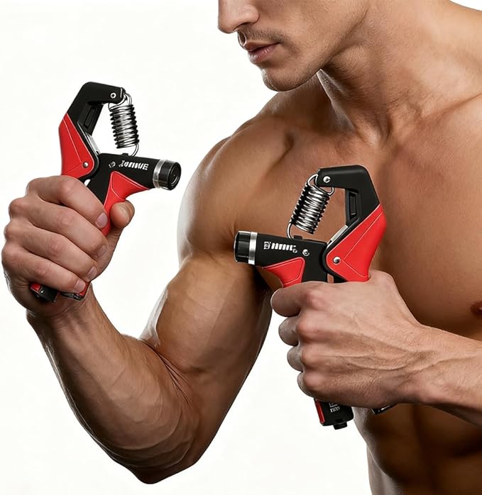 Hand Strengthener，Grip Strengthener Forearm，Hand Grip Strengthener with Adjustable Resistance 11-220Lbs(5-100KG)，Forearm Strengthener, Hand Exerciser for Muscle Building and Injury Recover