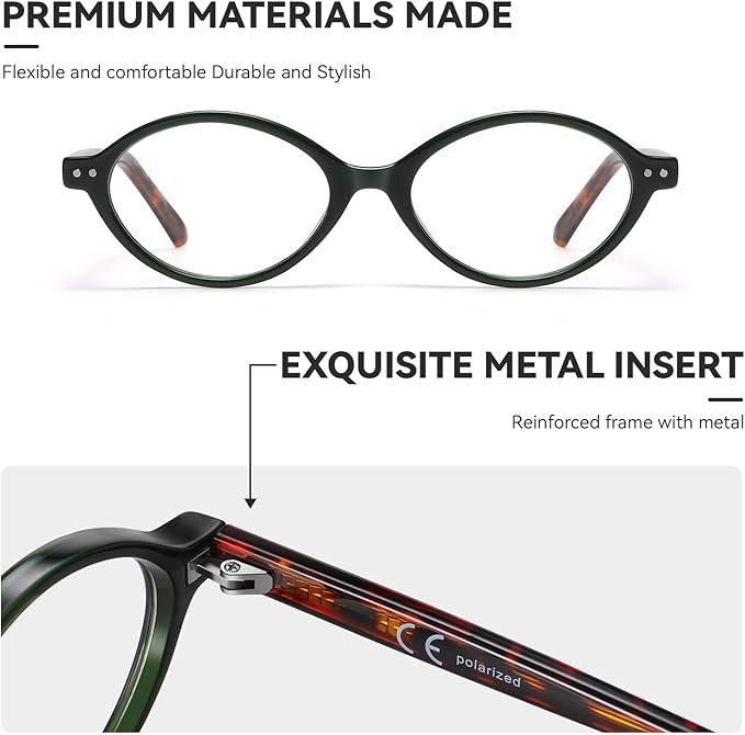 HAOLOTA Blue Light Blocking Glasses Women, Trendy Round Anti Eyestrain UV Glare TV Phone Computer Gaming Eyeglasses