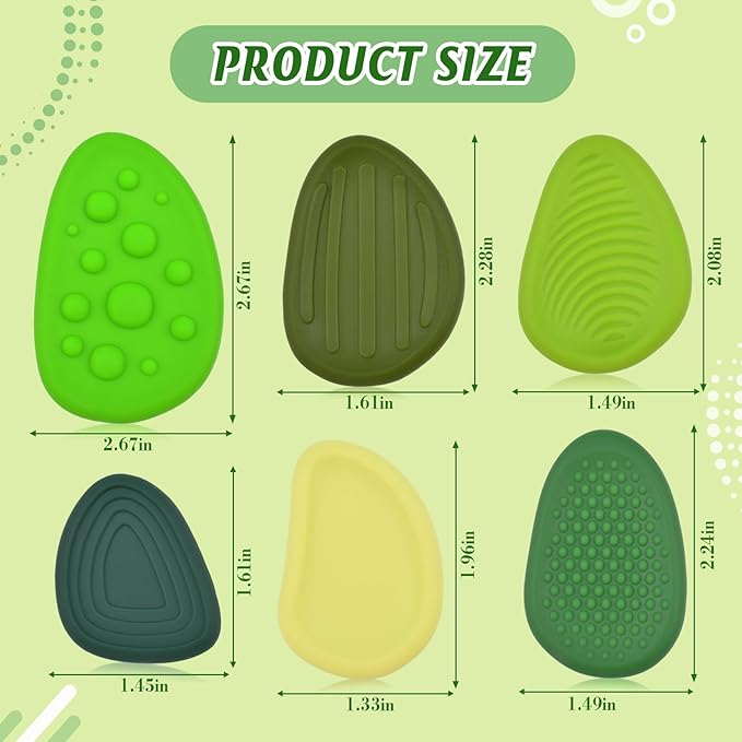 Fidget Toys Sensory Stones for Kids and Adults,6 PCS Texture Worry Stone for Anxiety Autism Teen Calm Down & ADHD Stress Relief,Quiet Fidgets for Classroom Small Prizes Gifts for Travel Toy