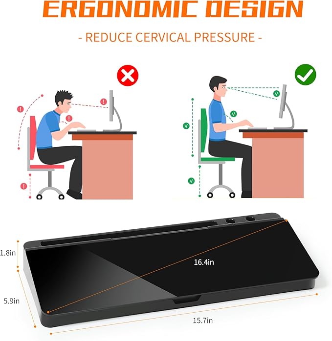 KVY Desk Whiteboard with Storage,Desktop Glass Dry Erase White Board Organizers Supplies with Accessories for Office, Home, School Essentials (White)