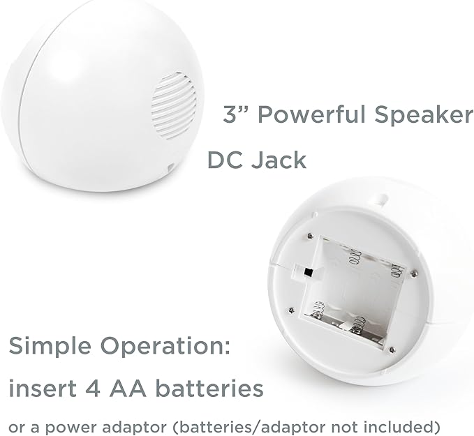 WELLCARE-Naturcare Sound Relaxation, White Noise, 7 Nature Sounds, Sleep Sound Machine, Calm Infants, for Baby, Kids, Adult. Stepless Volume, Timer, Powered by Adapter or Batteries(Both Not Incl.)