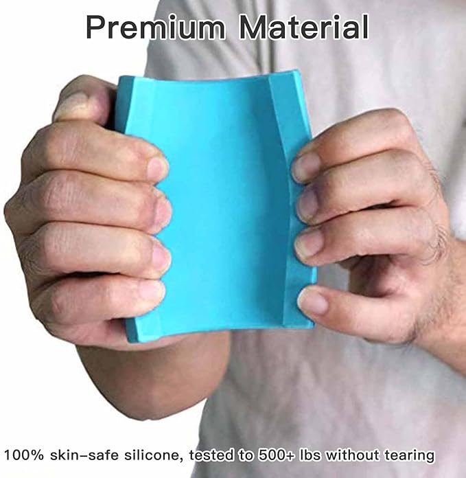 Thick Dumbbell & Barbell Grips for Weightlifting - High-Density Silicone Rubber, Non-Slip Gym Grips for Muscle Growth, Hand Stress Relief, Arm Blaster Adapter (1 Pair)