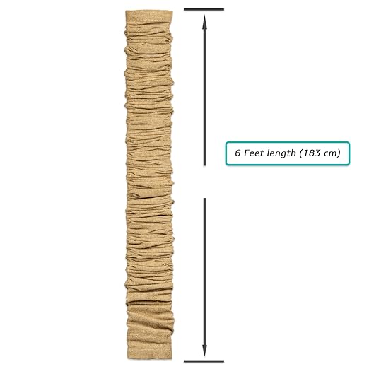 Chandelier Chain Cover & Fabric Cord Cover 1 Pack 6Feet Length for Chandelier Lighting Wires Natural Burlap Easy to Install.