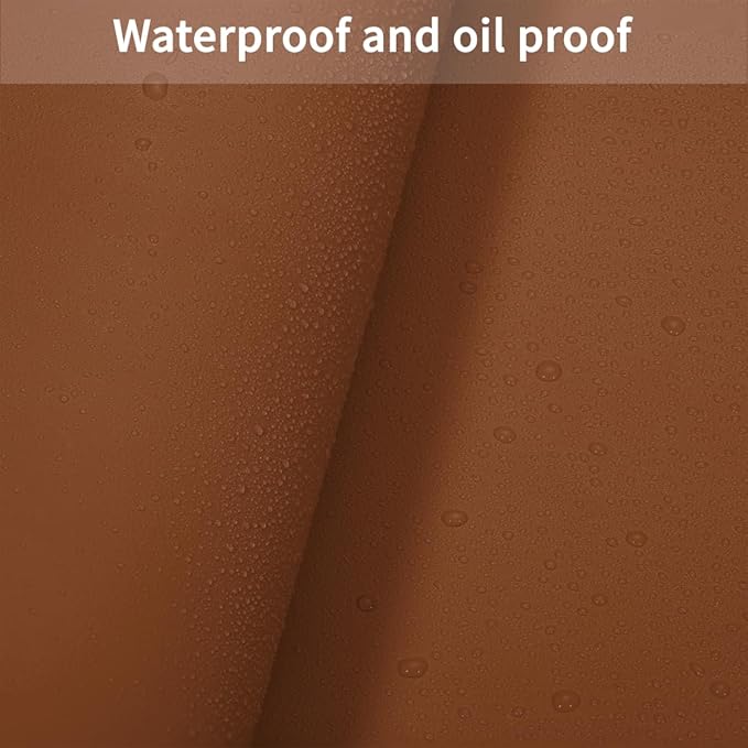 Desk Pad Mat - 14x48 Inch Waterproof Easy to Clean Can Conceal Flaws Protector The Table Top from Scratches Used for Coffee Table Office Table Dresser(Brown+Gray 14x48)
