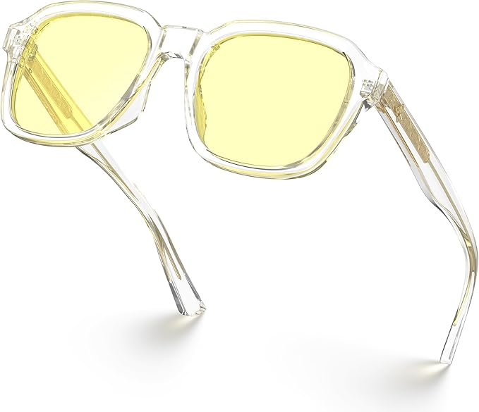 VISOONE Gaming Glasses Blue Light Blocking Oversized Square Computer Eyewear Men Women Bennett