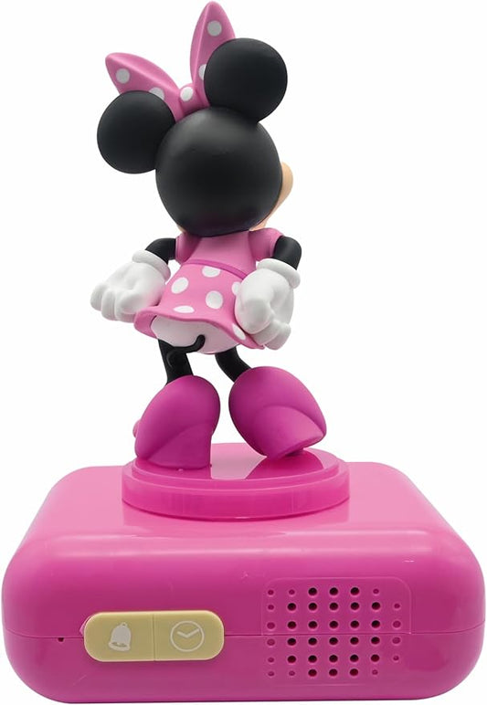 LEXiBOOK, Disney Minnie, Minnie Nightlight Alarm Clock, Sounds and Melodies, LCD Backlit Screen, Luminous, Snooze, Pink, RL800MN