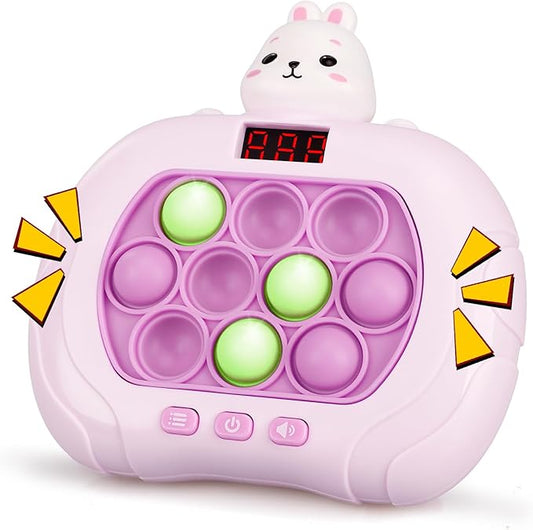Pop Game Light Up Fidget Toy for Kids 5-7 & 8-12, Handheld Puzzle Game Sensory Toys with LED Screen, for Kids Ages 3-12 (Rabbit)