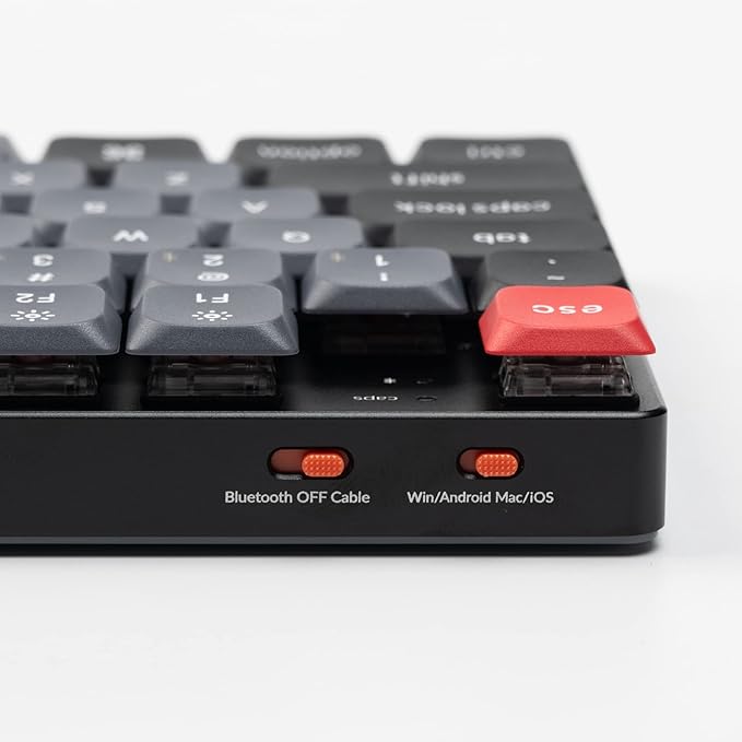 Keychron K1 Pro TKL Layout Ultra-Slim QMK/VIA Custom Bluetooth Wireless/USB Wired Mechanical Keyboard with Hot-Swappable Low-Profile Gateron Brown Switch, RGB Backlit PBT Keycaps for Mac Windows Linux