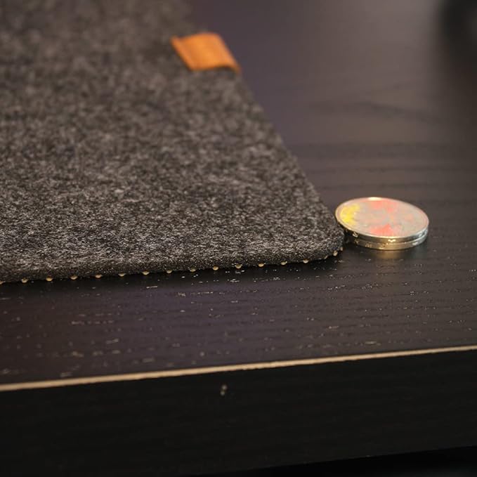 Bright Stone Felt Desk Mat,Non-Slip Mouse Pad, 35.4"x15.7" Office Supplies Desk Protector, Desk Accessories for Home and Office (Black)