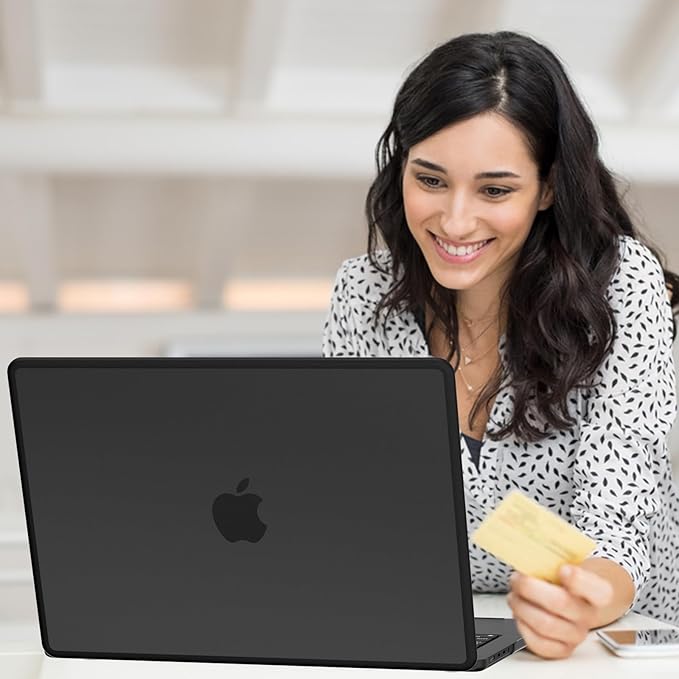 AKIT Compatible with MacBook Pro 16 inch Case 2025 2024-2021 M4 M3 M2 M1 Pro Max A3403 A3186 A2991 A2780 A2485, [Anti-Cracking] Hard Shell Laptop Case&Keyboard Cover&Screen Protector, Black