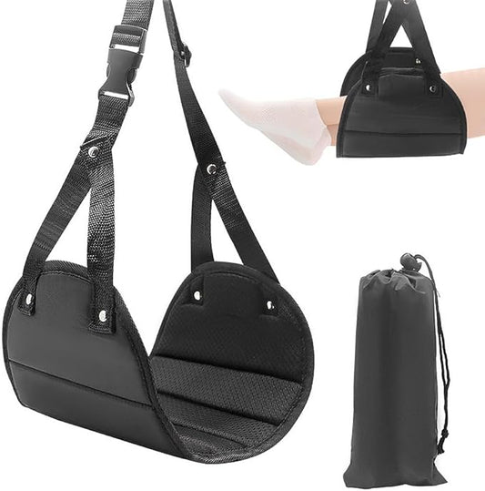 Omnpak Airplane Foot Rest, Foot Hammock for Plane Travel Perfect Airplane Footrest to Relax Your Feet Comfy Foot Hanger Desk Foot Hammock