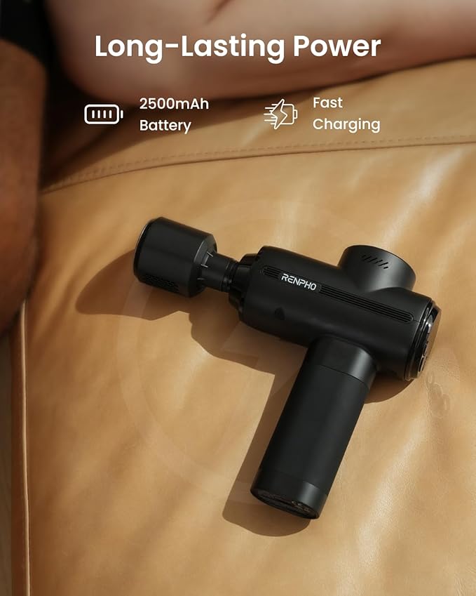 RENPHO Active Thermacool 2 Massage Gun with Heat and Cold Therapy, Professional Deep Tissue Handheld Massager with Carry Case, Percussion Body Muscle Masajeador for Men Women Athletes Back