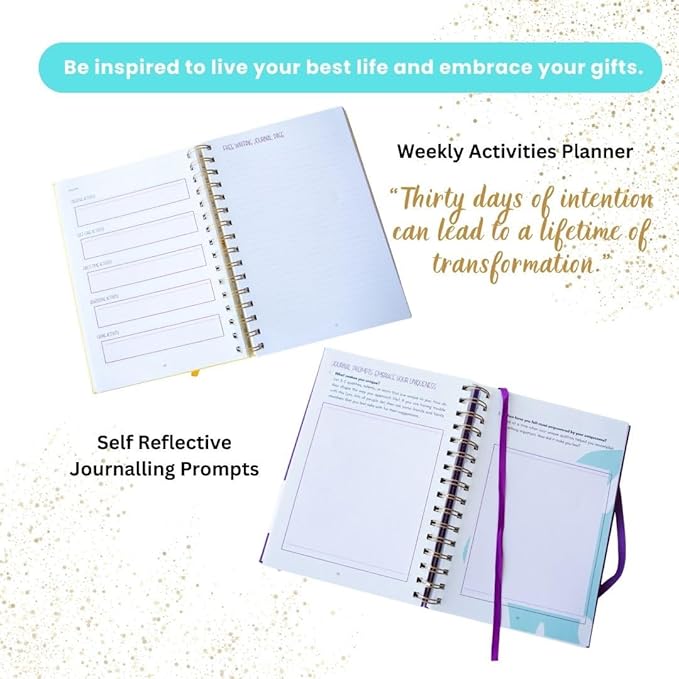 Journals for Women - Inspired to Be Me Journal -Self Care Gifts for Women - Journal with Weekly Intention & Reflection Pages - Gift for Women's Personal Growth & Healing Journey - Includes Inspirational Poem