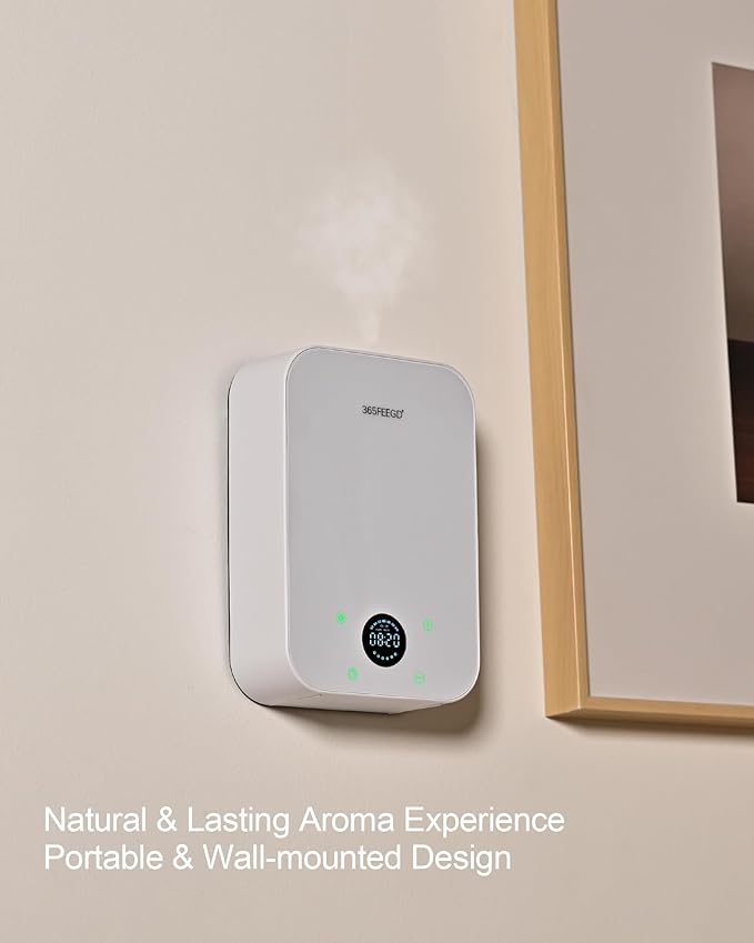 Waterless Oil Diffuser - Pure Essential Oil Diffuser with App Control - 150ml/1700 Sq.Ft. Coverage for Effective Aromatherapy in Home/Office/Hotel (White)