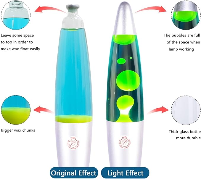 Green Magma Lamps with in Blue Liquid for Adults and Kids 13 Inches Glitter Lamp with Sliver Base Liquid Motion Lamp Great for Home Room Office Decor