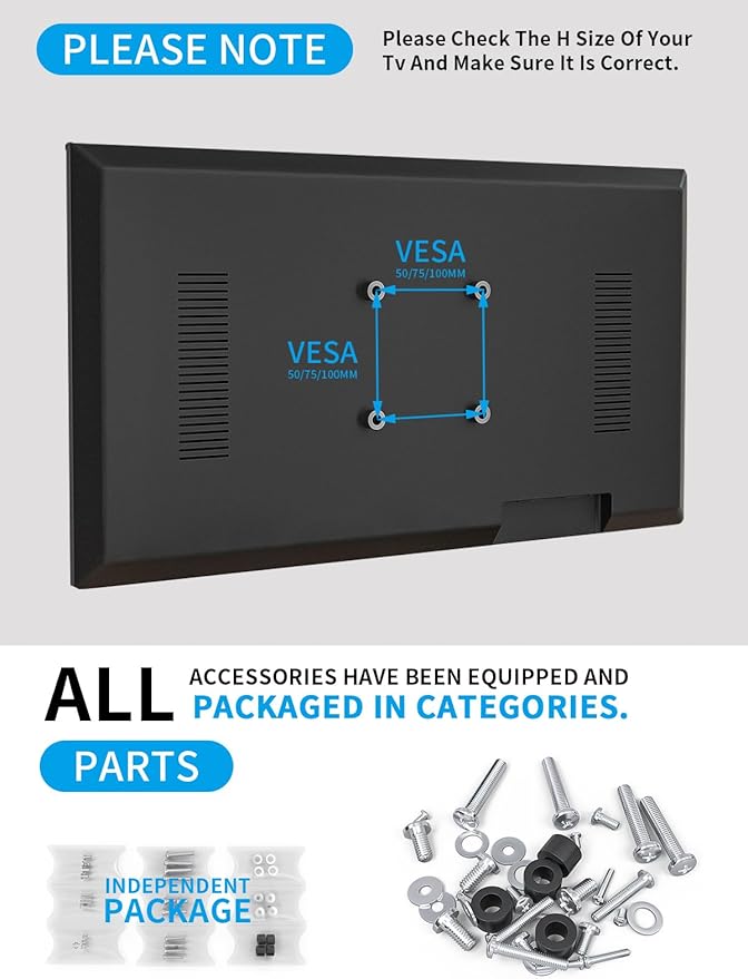 AX WABER Dual Monitor Stand Vertical Stack Screen Free-Standing Desk Mount Arm Riser Fits Two 13 to 34 Inch Computer Monitors with Swivel,Tilt, Height Adjustable,VESA Stand 100x100mm, 75x75mm AX05TB02