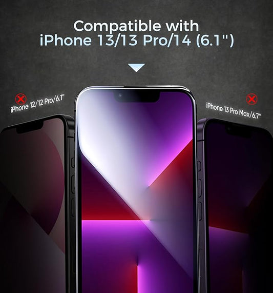 MAGIC JOHN 3rd Gen Upgraded for iPhone 13/13Pro/14 Screen Protector 6.1 Inch,HD Clear,Shatterproof Tempered Film,Auto Dust-Elimination,Bubble Free,Easy Installation,2 Pack