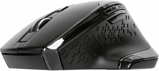 Targus Bluetrace Wireless Ergonomic Mouse, 2.4GHz Connection with USB and Laser Precision, 7 Functional Buttons, Black (AMW584GL)