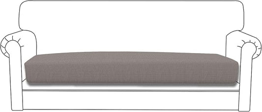 Easy-Going Stretch Cushion Cover Sofa Cushion Furniture Protector Sofa Seat Sofa slipcover Sofa Cover Soft Flexibility with Elastic Bottom(Sofa Cushion, Taupe)
