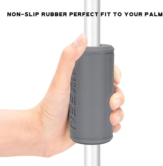 Hikeen Thick Bar Dumbbell Grips,Non Slip Hard Rubber Barbell Grips,Grips for Weight Lifting, Muscle Building-1.77", 2", 2.25" & 2.75" Outer Diameter