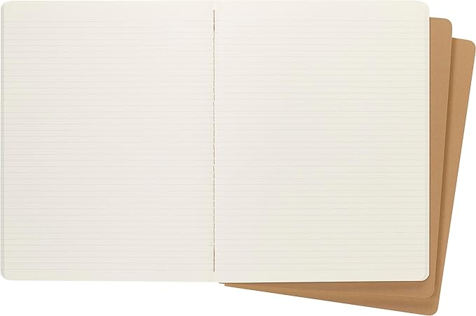 Moleskine Cahier Journal, Soft Cover, Large (5" x 8.25") Ruled/Lined, Black, 80 Pages (Set of 3)