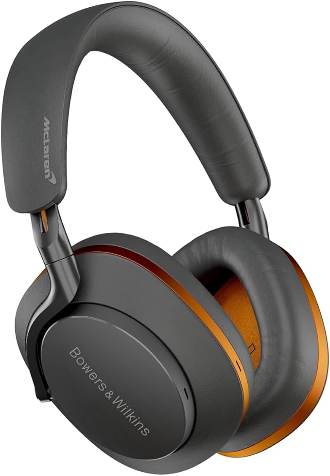 Bowers & Wilkins Px8 McLaren Edition Over-Ear Wireless Headphones, Advanced Active Noise Cancellation, 30-Hour Battery Life, 15-Min Quick Charging
