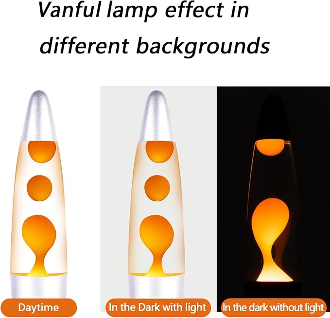 Orange Magma Lamp 13 Inches for Adults Cool Liquid Motion Lamps Stuff for Kids with Sliver Base Mood Night Light Home Living Room Office Bedroom Christmas Thanksgiving Day Decoration