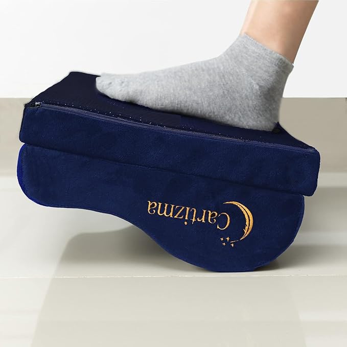 Ergonomic Foot Rest for Under Desk - Non-Slip, Adjustable, Washable Covers - Office, Home & Travel